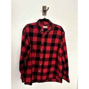 Flannel Red/Black Hobbs Creek Men's Button Up, Size L, Outdoor, Rustic, Western